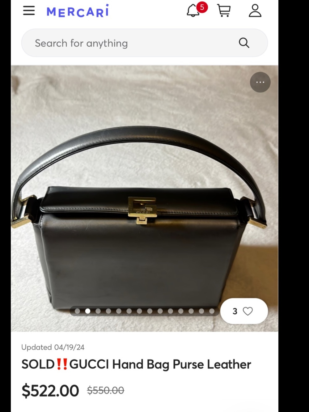 Authentic Gucci Vintage Top Handle Bag